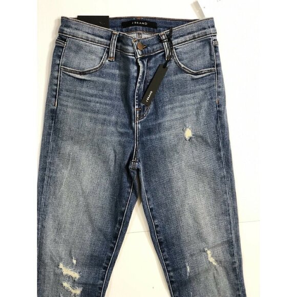 J Brand Womens Blue Denim ALANA High Rise Cropped Skinny Jeans Size 26 - Picture 10 of 10